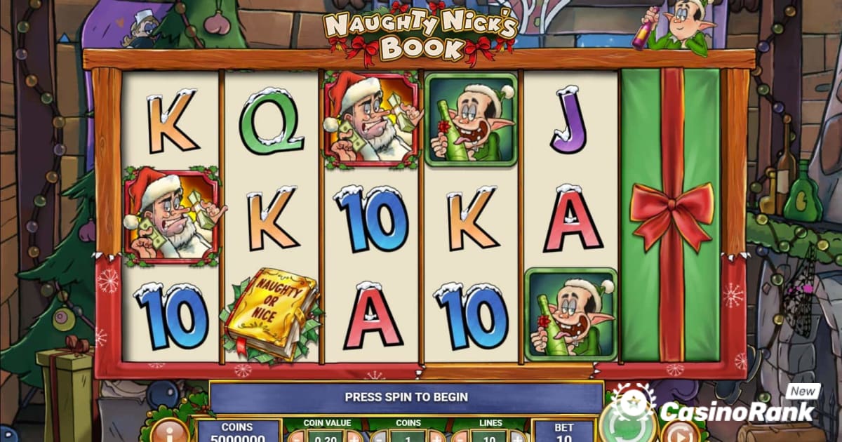 Спробуйте найновіші ігрові автомати Play'n Go на різдвяну тематику: книга пустотливого Ніка